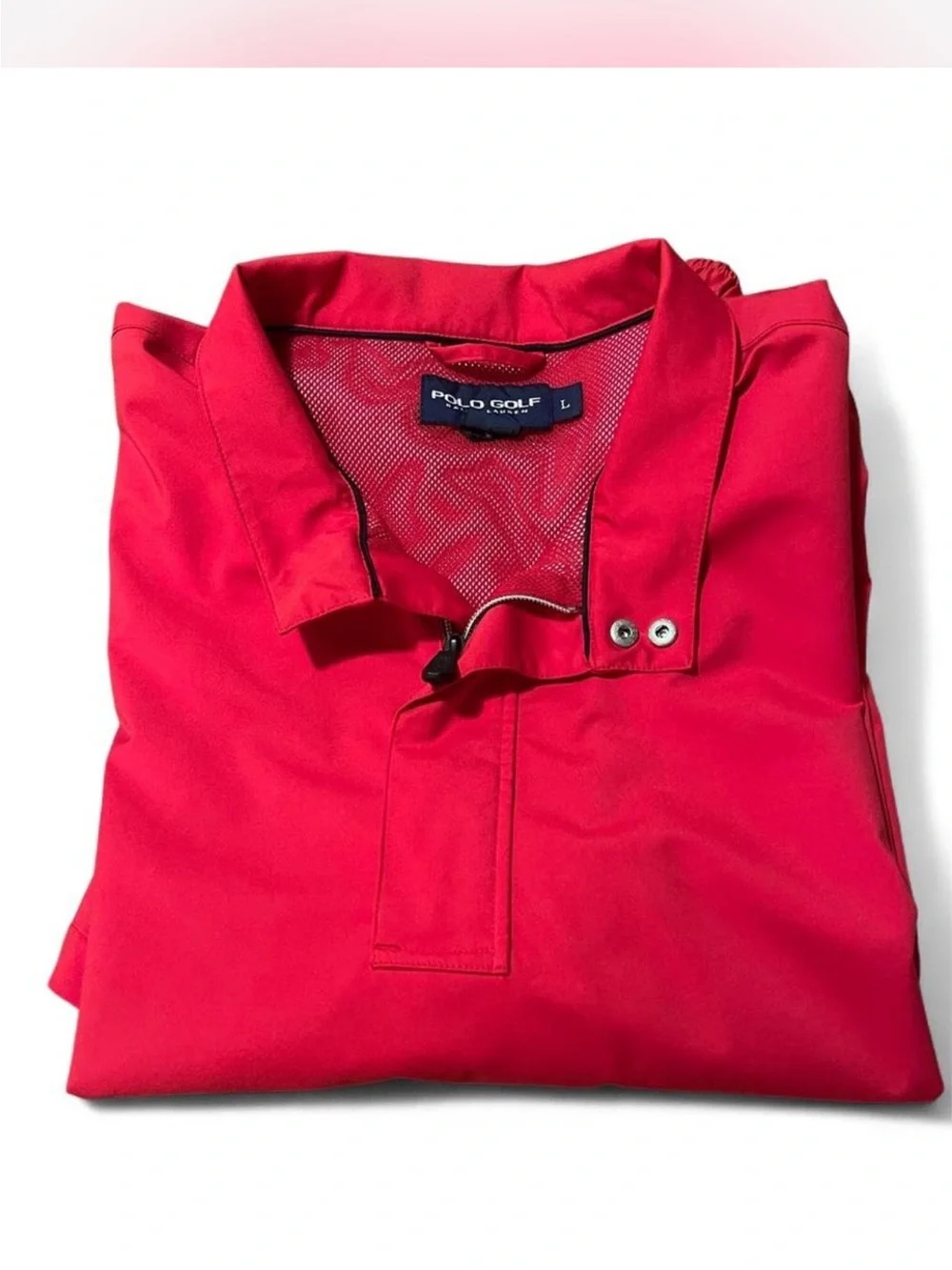 Polo Golf Ralph Lauren short sleeve pullover 1/4 zip pullover windbreaker Size:L